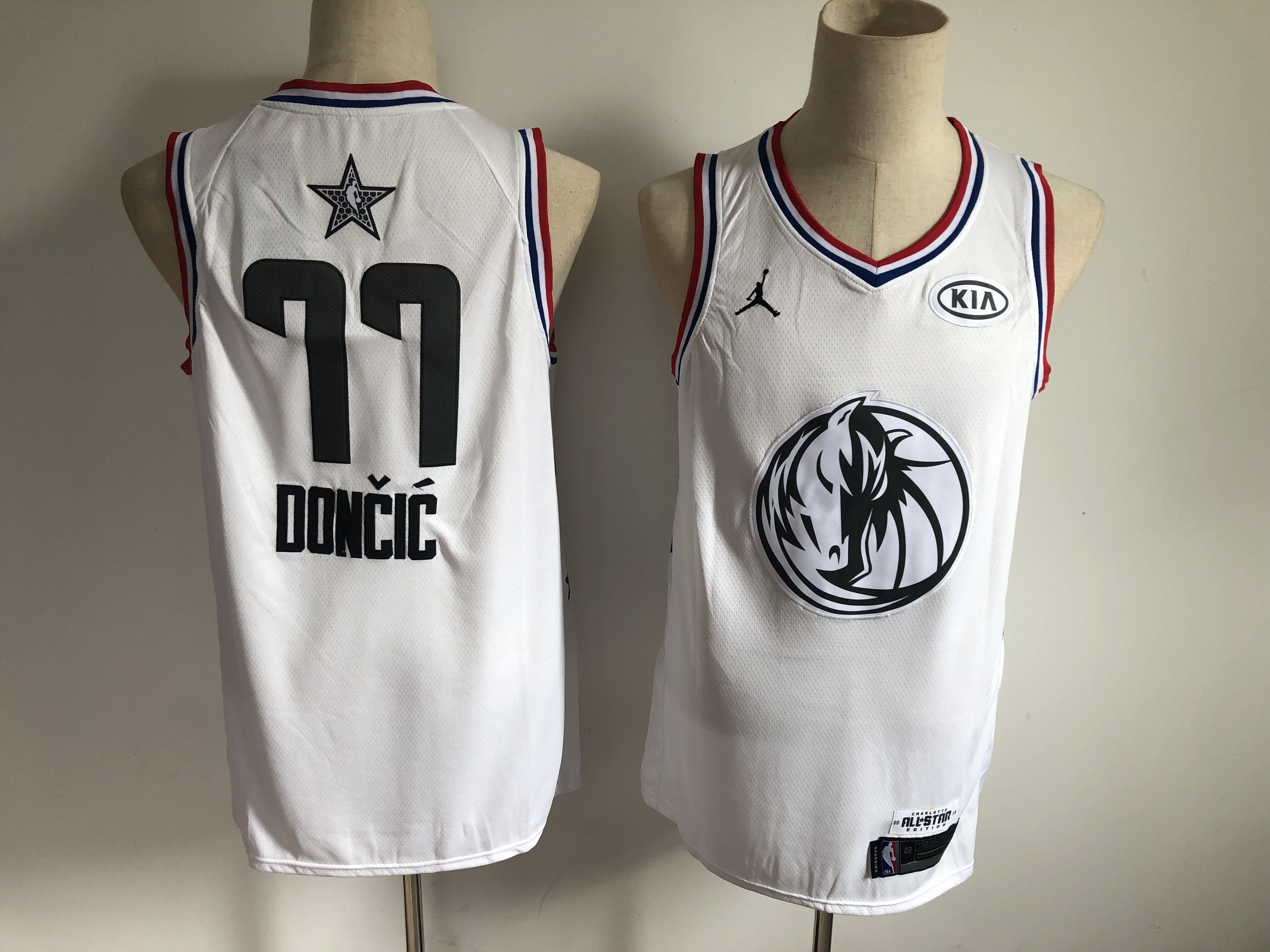 Men Dallas Mavericks #77 Doncic White 2019 All Star NBA Jerseys->miami heat->NBA Jersey